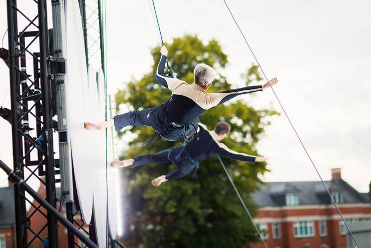 Acrobatic dancers