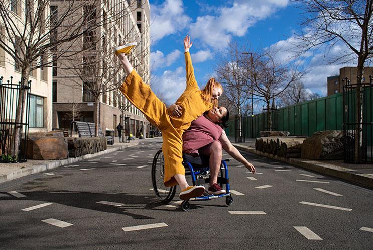 dancers performing in the street