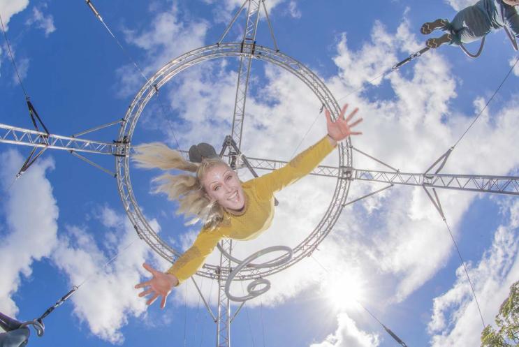 Ariel artist performing