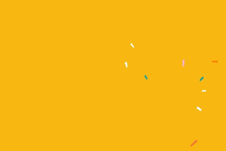 An illustration of confetti