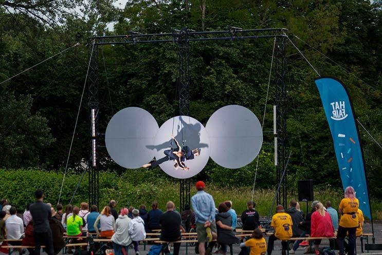 Audience watching outdoor show